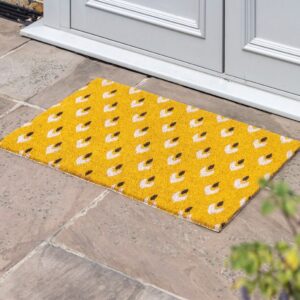 Ikat Coir Doormat - Ochre