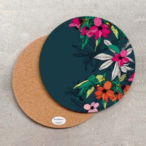 Large Round Serving Board Cherry Blossom