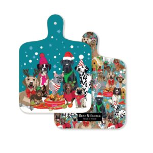 Mini Christmas Dogs Chopping Board
