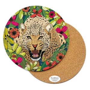 Round Placemat - Wild Cat Leopard