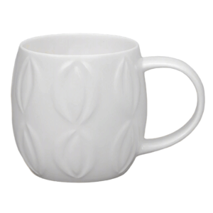 Plum Pod White Bone China Mug