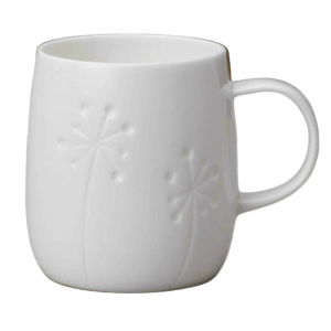 Quinto White Bone China Mug - Dandelion