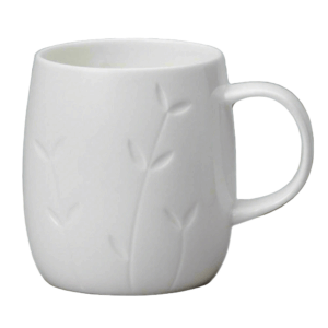 Quinto White Bone China Mug - Sapling
