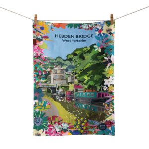 Hebden Bridge Canal Organic Cotton Tea Towel