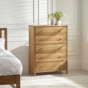 Coxmoor 5 Drawer Wide Chest - Oak